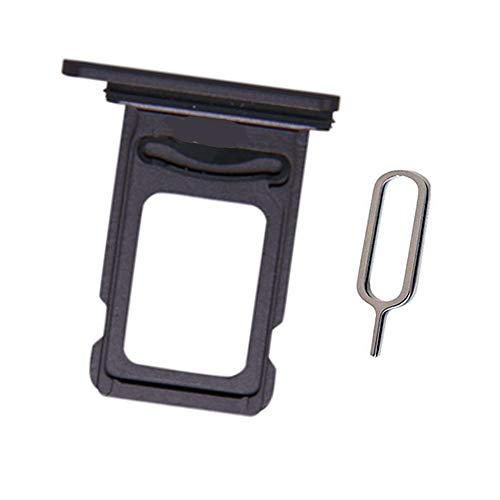Draxlgon Ranura para Soporte de Bandeja de Tarjeta SIM Dual Compatible con iPhone 12 6.1inch (Negro) + Expulsar Pin