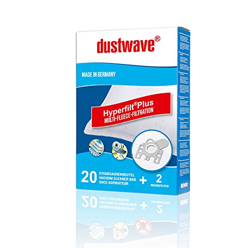 dustwave® - 20 bolsas para aspiradora Hoover Telios Plus TE70_TE75 011 Telios plus, H60 + filtro/bolsas de filtro – Fabricado en Alemania