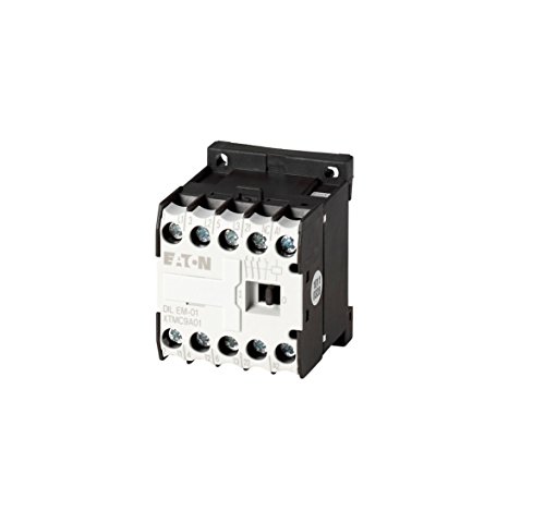 Eaton DILEM-01(230V50HZ,240V60HZ) Mini Contactor de Potencia, 3 Polos con 1 NC, 4 kW/400 V/AC3, 230 V 50 Hz, 240 V 60 Hz