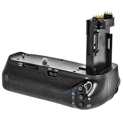 Empuñadura de batería Minadax para Canon EOS 7D Mark II para 2 x LP-E6 baterías, similar a Canon BG-E16