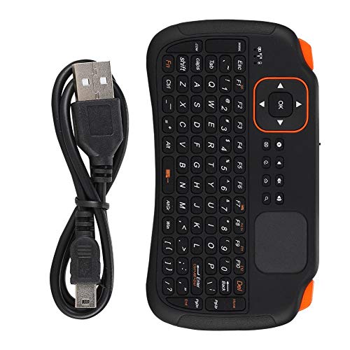 Exliy Mini Teclado inalámbrico con Mouse de Panel táctil, Mini Controlador de Teclado inalámbrico de 2.4GHz con 83 Teclas, Mini Teclado Recargable