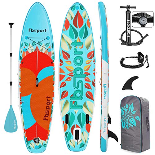 FBSPORT Tabla Sup Hinchable, Tabla de Surf Hinchable, Tabla Inflable de Paddle Surf, Sup Kit con Remo de Aluminio+Accesorios Completos | Medidas: 320x80x15cm