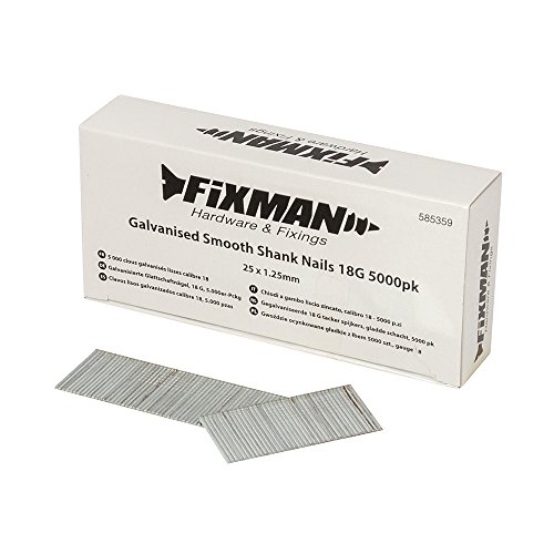 Fixman 585359 Clavos Lisos Galvanizados Calibre, Set de 5000 Piezas