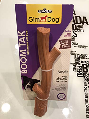 GimDog Boom Tak Branch aroma de Bacon Juego para perros para masticar (M 19 cm)