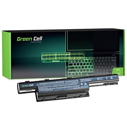 Green Cell® Extended Serie AS10D31 AS10D3E AS10D41 AS10D51 AS10D61 AS10D71 AS10D73 AS10D75 AS10D81 Batería para Acer/eMachines/Packard Bell Ordenador (9 Celdas 6600mAh 10.8V Negro)
