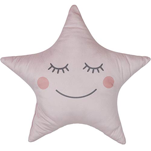 Home Deco Kids TX9064 - Cojín con forma de estrella, poliéster, 37 x 8 x 44 cm, color rosa