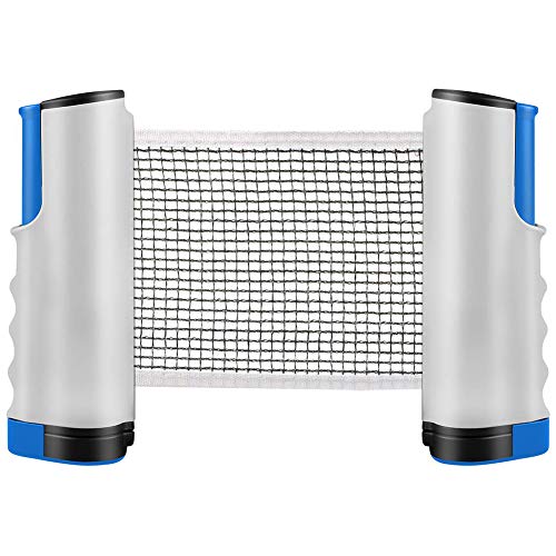 INTVN Red de Tenis de Mesa, Repuesto Portátil Retráctil Table Tennis Net - Ping Pong Net para Entrenamiento Abrazaderas