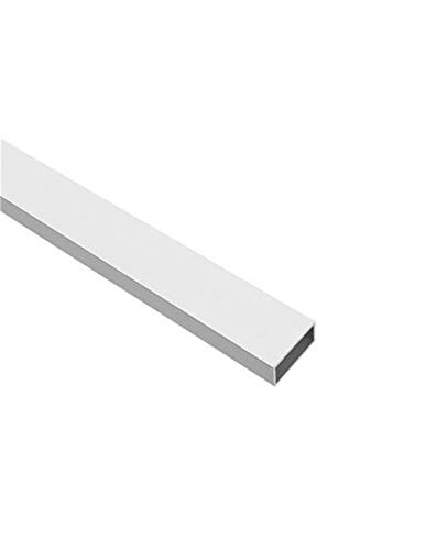 Jardin202 20 x 10 mm - Perfil de Aluminio Blanco - Tubo Rectangular - x4 unds - 1'50m