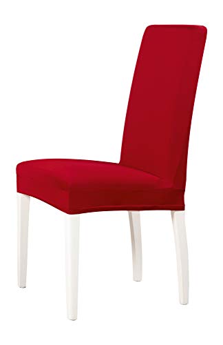 Juego de 2 fundas elásticas para silla, color rojo