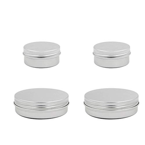 Latas de aluminio 4pcs tapas redondas del espiral con las tapas botella para el té del caramelo de la crema de la especia