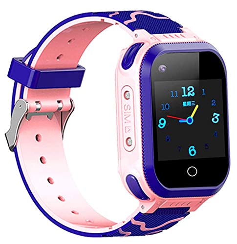 LNLJ Kids GPS Smart Watch, GPS Tracker Childrens Smartwatch Support SOS Llamada Alarma 2-Way Conversación Mejor Regalo para Niñas Niños Niños,Rosado