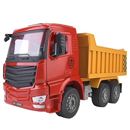 LZKW Juguete de vehículo de construcción de camión volquete RC de plástico Anti-interferencias ecológico, Juguetes duraderos de camión volquete RC, para niños Regalo de cumpleaños
