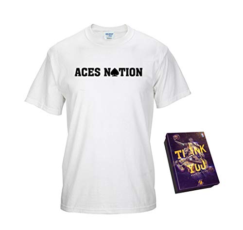 Manga Corta Conmemorativo Lakers De Los Angeles Kobe Bryant # 8# 24 Camiseta Hiphop Shirts de algodón Verano Deportes Cómodo y Transpirable （con Caja de Regalo） 2XS-4XL,White,L/173-178CM