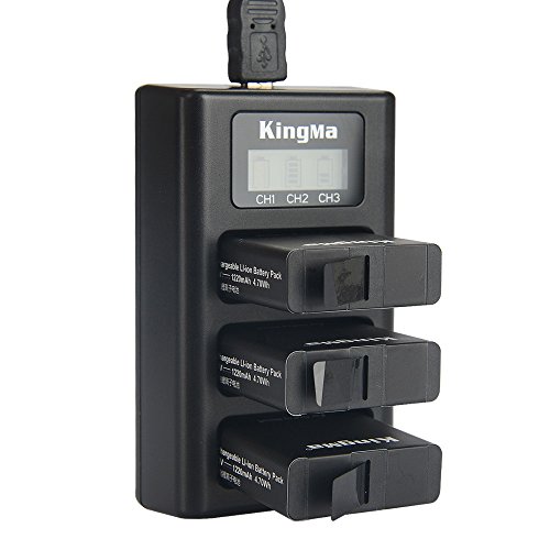 MASUNN Kingma Bm043 USB 3 Canal Batería De Tres Vías Cargador para Gopro Hero 6/Héroe 5 Cámara De Acción