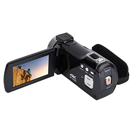 Mini videocámara DV, cámara digital Full HD 4K 1080P DV 48MP Zoom 16X Pantalla IPS de 3 pulgadas Videocámara de video VF60FPS con control remoto por infrarrojos para entrevistas Fotografía en vivo