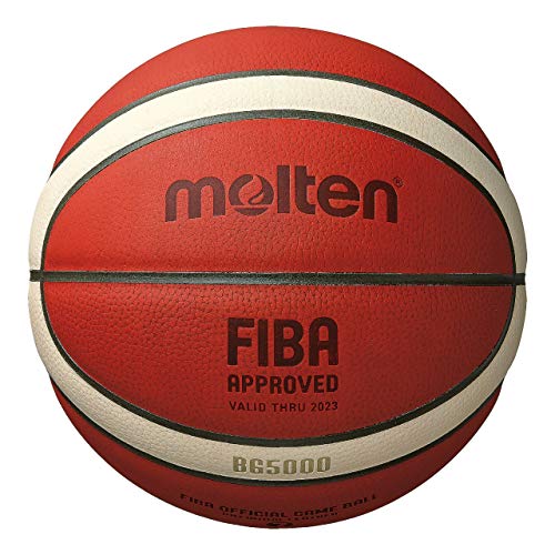 MOLTEN BG5000 Fiba - Balón de Baloncesto, Color Naranja / marrón /Bronceado, tamaño 7