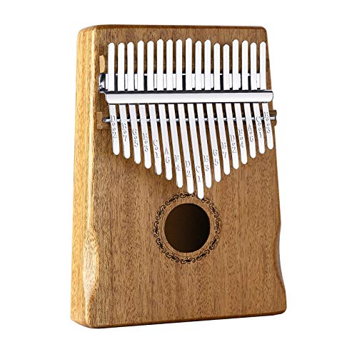 Neewer Kalimba Piano de Pulgar de 17 Teclas Kalimba Mbira Sanza Piano de Dedo Impermeable Regalo de Instrumento Musical para Niños Adultos Principiantes (Caoba)