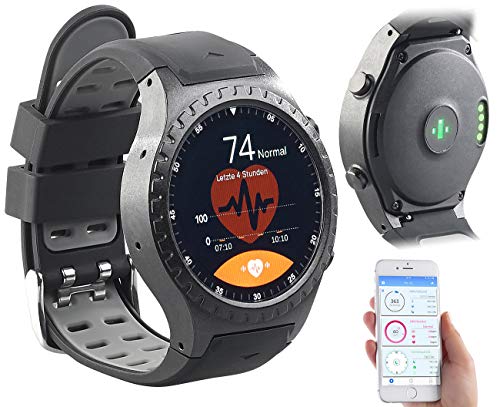 newgen medicals Reloj Inteligente SIM GPS: Reloj y Reloj Inteligente para teléfono Celular con GPS para iOS y Android, Bluetooth, Ritmo cardiaco (Relojes de Pulsera Smartwatch, Bluetooth)