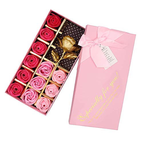NorCWulT Jabón perfumado Rose Rosas Florales de simulación Mejores Regalos para su mamá Muchachas de Las Mujeres de cumpleaños del Amante de San Valentín Navidad