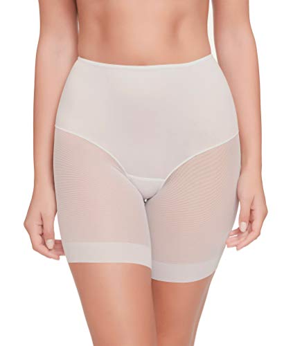 Pantalon Faja Anti-rozadura Invisible y Super Ligero. Tejido Elastico y Super Suave. (Blanco, L)