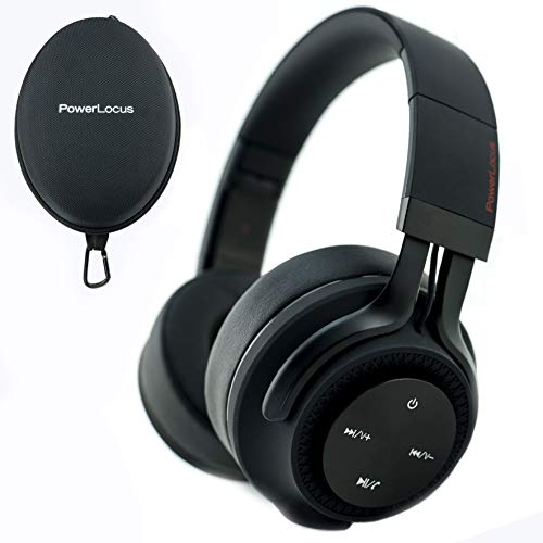 PowerLocus Bluetooth Auriculares Diadema P3,[Bluetooth 5.0,40h de música] Cascos Bluetooth Inalámbrico Plegable Casco Bluetooth y Audio Cable Sonido Estéreo con Micrófono para iPhone, Móviles, TV, PC
