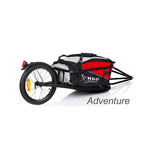 RBO Remolque de Bicicleta para Carga, Adventure, Desmontable y Plegable, Bolsa Impermeable. (Red)