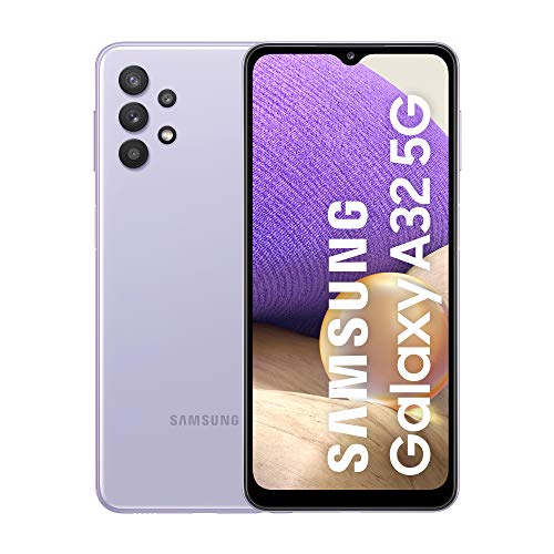 Samsung Galaxy A32 5G | Smartphone con Pantalla 6.5" Infinity-V HD+ | 4GB RAM y 128GB de Memoria Interna ampliables | Batería 5.000 mAh y Carga rápida | Color Violeta [Versión española]