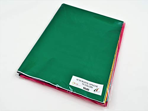 Sobres de regalo en paquetes surtidos – Varios colores, tamaños y cantidades, con o sin cinta adhesiva (Multicolor mate, 60 x 80 cm, 20 unidades)