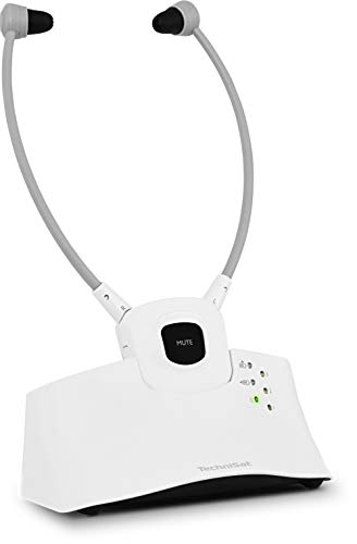 TechniSat STEREOMAN ISI 2 (versión 2) 0000/9128 - Auriculares inalámbricos estéreo inalámbricos para televisores y Equipos de música con estación de Carga, Color Blanco