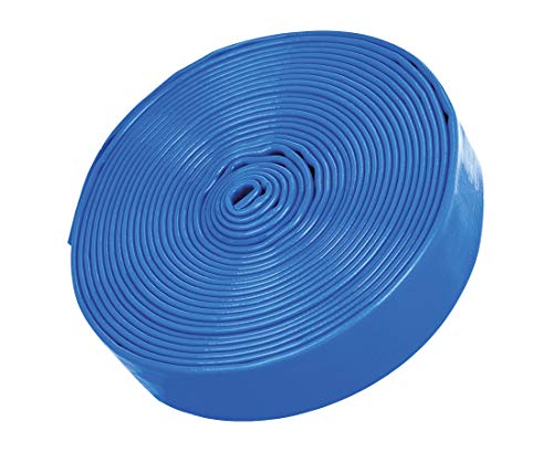 T.I.P. Manguera de drenaje plana, 10 m, 1 1/4", incluye abrazadera, color azul