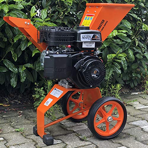 Trituradora de gasolina, 6 CV, motor de 4 tiempos, 208 cc, para ramas, hojas de madera, trituradora de jardín