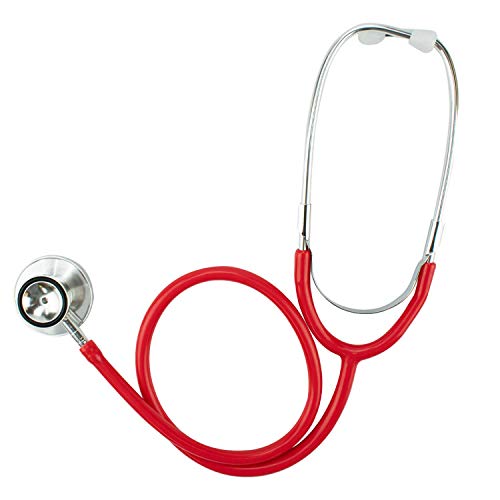 TRIXES Estetoscopio Rojo para Disfraces Doctor Accesorio de Vestuario y Accesorio Educativo con diafragma y características de Campana