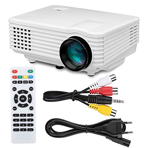 Vbestlife Proyector Inteligente Full HD 1080P, proyector LED Miniatura RD-805A Proyector Inteligente 1080P HD Blanco (100-240V) (regulación de la UE)