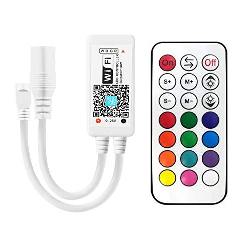 WIFI Smart RGBW - Controlador de tira LED compatible con Android, iOS worke con Alexa, Google Home, IFTTT
