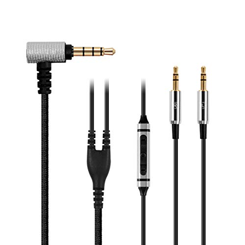 YUYAN Flexural - Cable de audio de repuesto con micrófono para Sol Republic Master Tracks V8 V10 V12 X3 (1,4 m)