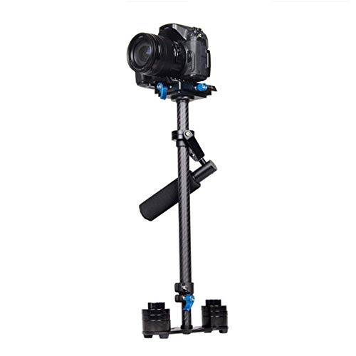 YWT Estabilizador de cámara portátil de Fibra de Carbono de 24"/ 60 cm, con Placa de liberación rápida Tornillos de 1/4" y 3/8", para cámaras SLR, Pesos de hasta 0.5-3 kg