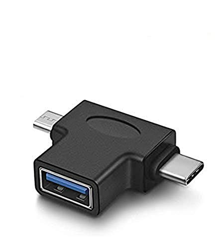 ZHITING 2 en 1 USB 3.0 Muliti Mouse OTG Adaptador Tipo C Micro USB a USB3.0 Convertidor de Datos de Carga Macho a Hembra para Teclado de Disco U Conector de teléfono Android