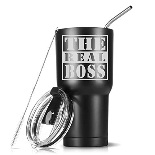 Boss Gifts para Hombres, Vaso de Acero Inoxidable de 30 oz, Idea Jefe para Hombres/Hombres en el día del Jefe, cumpleaños, Navidad, reconocimiento, Oficina