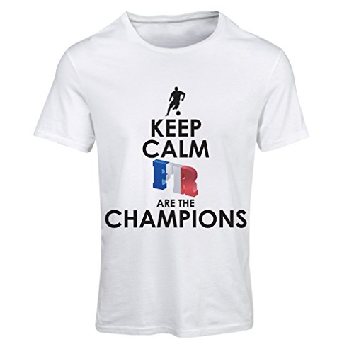 Camiseta Mujer Los franceses Son los campeones: Campeonato de Rusia 2018, Equipo de fútbol de la Copa del Mundo, Camiseta de la afición de Francia (Medium Blanco Multicolor)