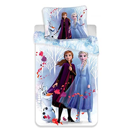 Disney s Frozen 2 White Anna y Elsa con Olaf Juego de ropa de cama 140 x 200 cm 70 x 90 cm