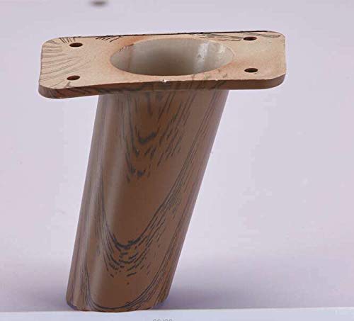 Juego de 4 patas para muebles (imitación de madera, 120 mm, 12 cm), color marrón