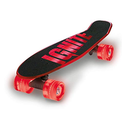 Mondo Toys Ignite Tyro Red - Skateboard Ruedas Poliuretano Luminosas - Plataforma Medida 55x15 Verde - 25543 Color Rojo, Talla Única 25543