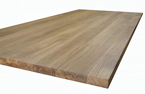 Tablero de madera de roble macizo/bloque discontinuo de madera para cocina, encimeras de cocina de 20/40 mm x 650/670/1000/1200 mm x 1000-2400 mm (4 barras continuas de 100 x 180 cm)