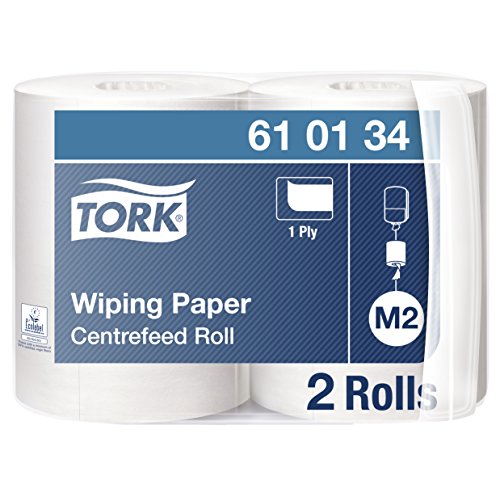 Tork 610134 Papel de secado Advanced/Paños de papel compatibles con el sistema M2 / 2 x bobinas / 1 capa/Blanco