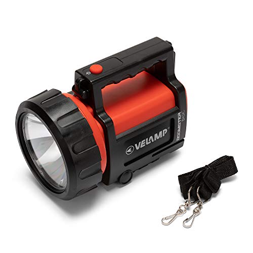 Velamp Doomster Basic Linterna Luz de inspección LED 100 Lumen 1W. Funciona con 1 batería 4R25 o 4 LR20. IP44 a Prueba de Agua. para Acampar, Pescar, Trekking, 1 W, Rojo