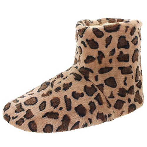 Zapatillas MIK funshopping con piel sintética y diseño animal, marrón (leopardo), 38,5 UE (etiqueta tg 38/39)