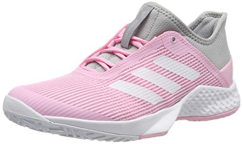 adidas Adizero Club W, Zapatillas de Tenis Mujer, Gris (Light Granite/FTWR White/True Pink Light Granite/FTWR White/True Pink), 43 1/3 EU
