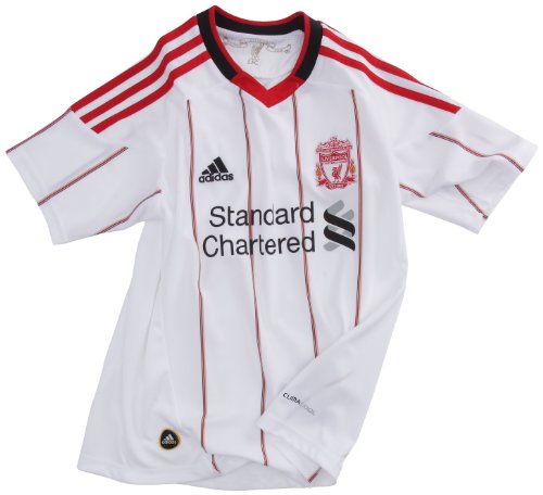 adidas LFC A JSY Y Exterior del Liverpool FC-Camiseta de fútbol para niño, Color Blanco Y Rojo, Color - Blanco/Rojo, tamaño 10 años