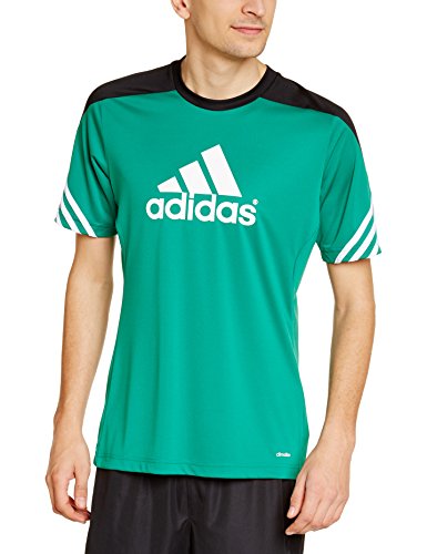 adidas Sereno 14, Camiseta Para Hombre, Multicolor (Verde / Negro / Blanco), XS