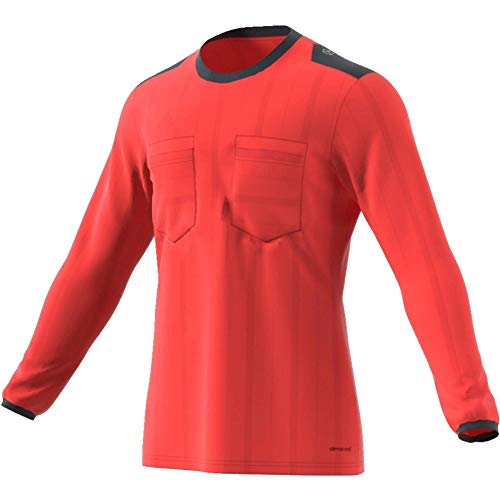 adidas UCL Ref JSY LS Camiseta de Manga Larga Arbitraje UEFA Champions League, Hombre, Rojo (Rojbri/Rojbri), L